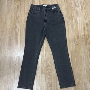 Abercrombie & Fitch High Rise Black Jeans Straight Leg